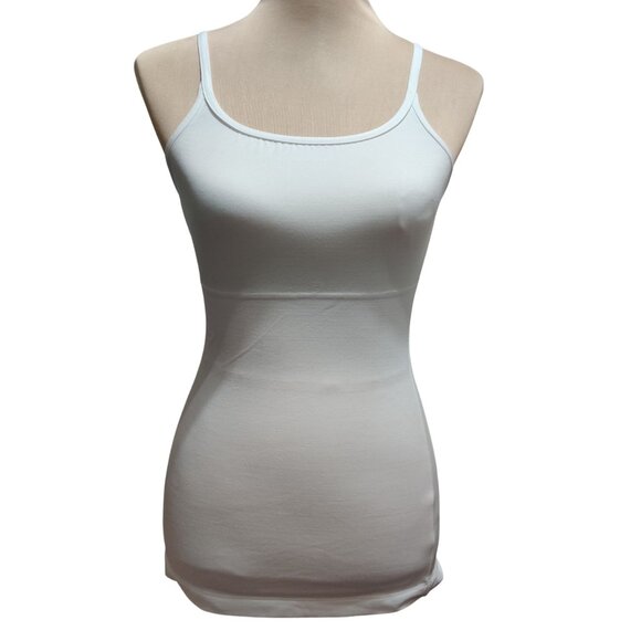 Maidenform M White Shaping Cami W83266 Firm Tummy Control Adjustable Smooth Tank - Picture 1 of 7